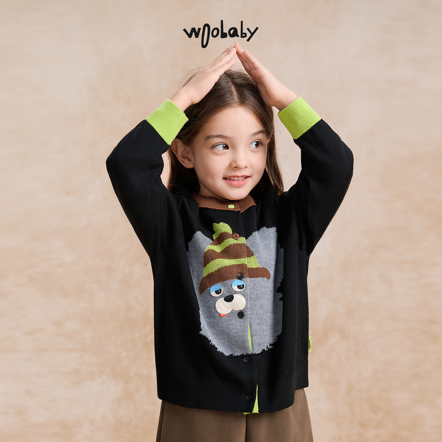 [毛怪]woobaby儿童毛衫男童女童25冬季可机洗毛衣开衫针织衫上衣,淘宝优惠券,粉丝福利购,淘宝优惠卷