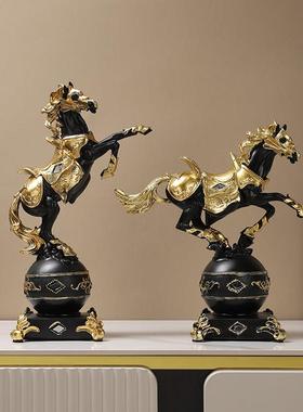 招财马电视柜酒柜摆件轻奢高档客厅家居装饰办公室马到成功工艺礼