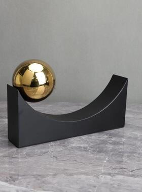 现代轻奢几何金属家居软装饰品电视柜茶几玄关酒柜样板房桌面摆件