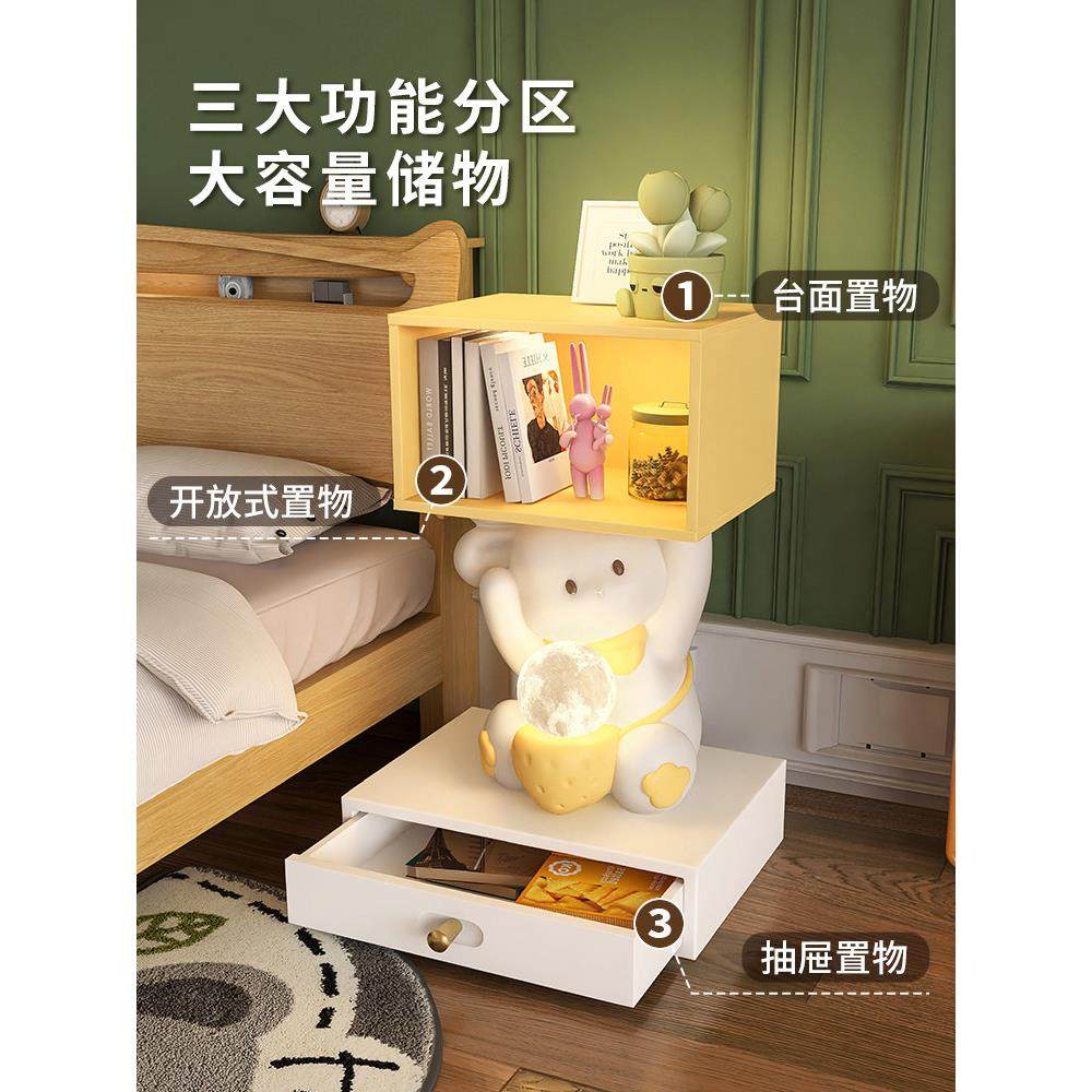 可爱兔子卧室床头柜儿童房客厅沙发旁边几置物落地摆件家居装饰品,淘宝优惠券,粉丝福利购,淘宝优惠卷