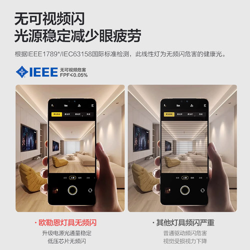 双眼皮向上发光灯槽线型灯客厅吊顶灯带铝卡槽线形灯单边线性灯条 - 图2