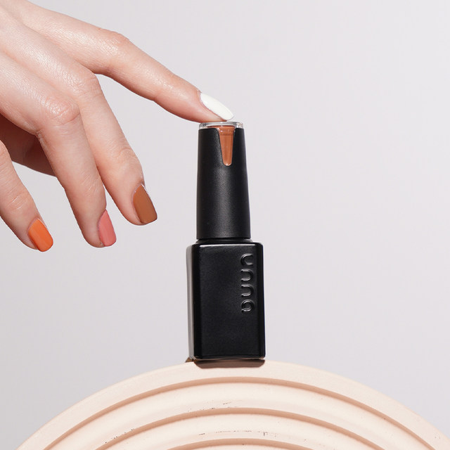 Unna orange coconut milk white jump color 2024 new high-end solid color jelly light color nail salon exclusive