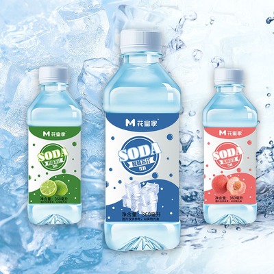 花蜜家苏打水无气饮料苏打水360ml*6瓶 混合随机口味