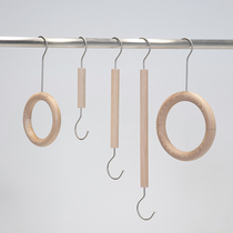 Glazed Cabinet Clothing Shop S Hooks Rings Scarves Scarves Tie Belts Solid Wood Rings Jeans Ring of Rings Show Cirque