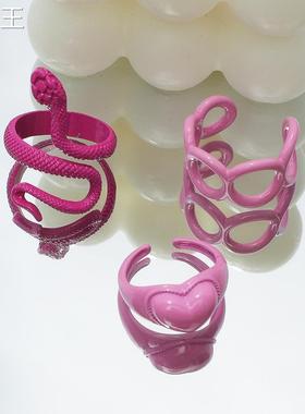 欧美跨境金属蛇形戒指套