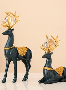 北欧创意招财鹿家居客厅电视柜酒架隔断玄关新婚乔迁新家装饰定制