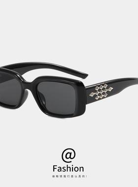 2025新款墨镜女高级感满钻方形黑色网红ins复古辣妹防晒太阳眼镜