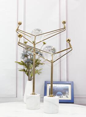 办公室美式玻璃球北欧简约家居装饰品球摆件欧式客厅软装书柜定制