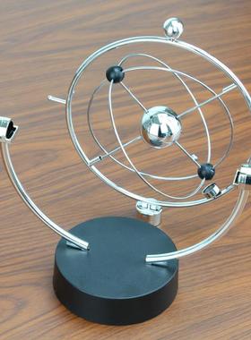 天体轨道办公室摇摆器 书桌摆件银河系永动仪商务工艺品混沌摆件