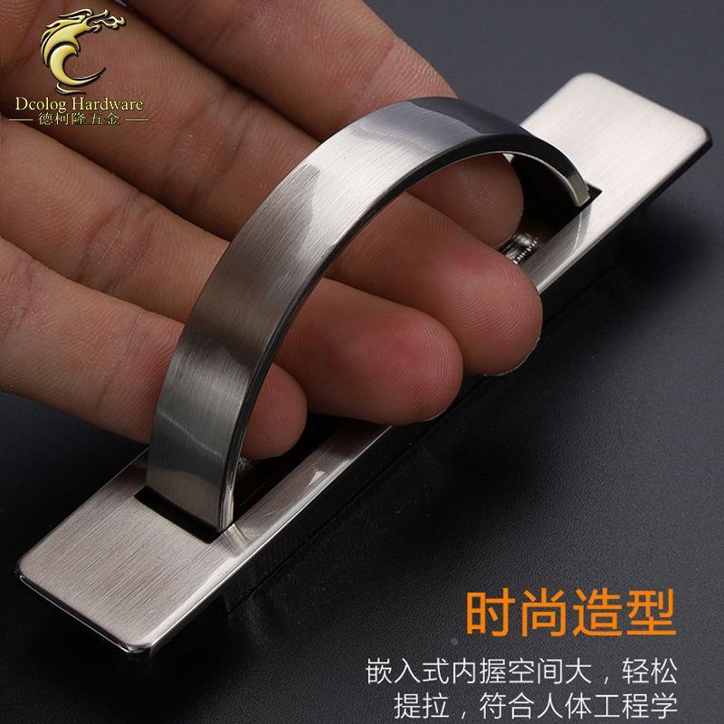 贝嘉特现代简约嵌入式柜门隐形把手仿古铜抽屉暗装旋转榻榻米拉手
