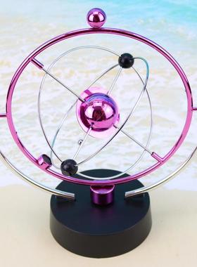 彩色行星磁性摇摆天体永动仪轨道摆件物理科教旋转地球永动仪模型