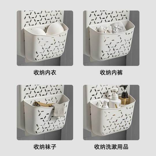 Foldable large-size dirty laundry basket plastic wall-mounted dirty laundry basket home bathroom storage basket bathroom gap laundry basket