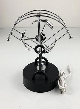 USB版扇形海豚永动仪插电摇摆器桌面装饰动态摆件c art定制