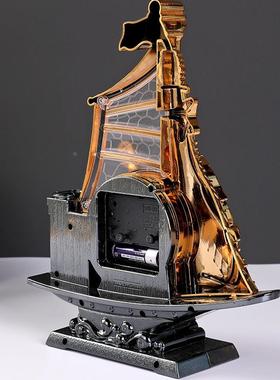 学生礼品复古一帆风顺闹钟办公室卧室摆件生日节日礼品礼物定制