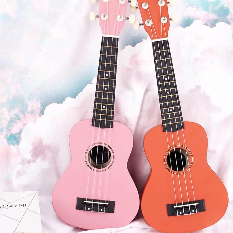 21寸白色尤克里里初学者高颜值小吉他女生儿童入门碳纤维ukulele-图2