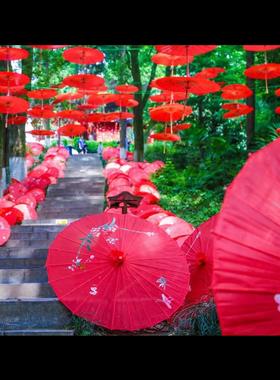 混搭吊顶装饰古风伞绸布伞复古中国风舞蹈演出汉服摄影装饰伞定制