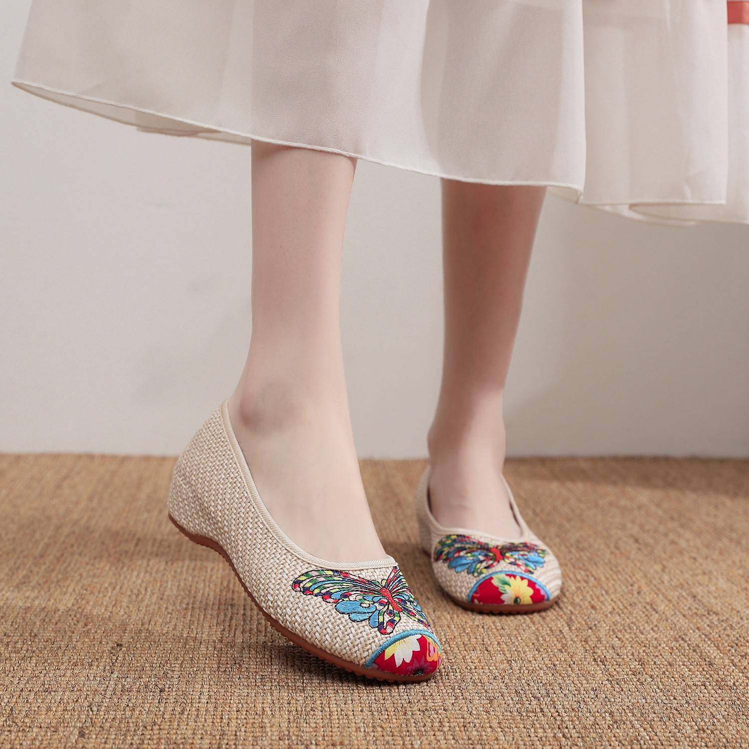 新款升级棉麻布鞋女士休闲夏季散步逛街旅游牛筋底,淘宝优惠券,粉丝福利购,淘宝优惠卷