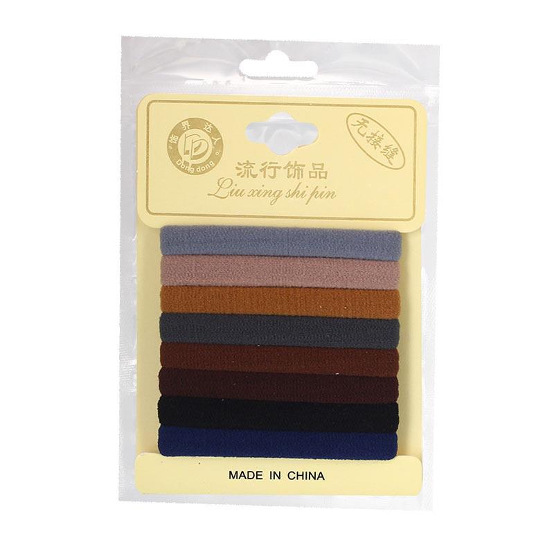 韩版发饰品 高婵力卡装毛巾圈发圈 2元店饰品小礼物定制