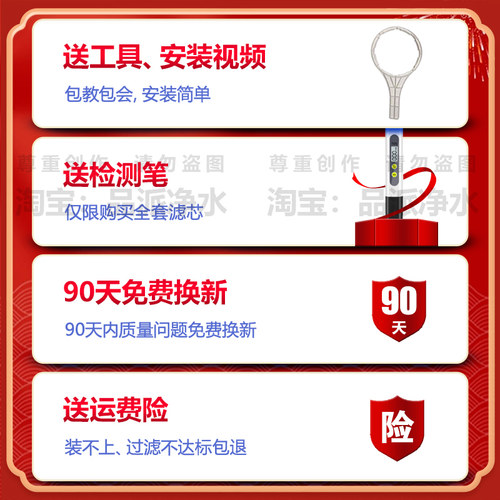 才沁滤芯适配沁园净水器KRT3820泌园RO反渗透净水机过滤器185通用 - 图2