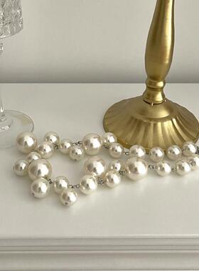 Bead Pearls Necklace Collarbone Chain Women's Elegant Pendan