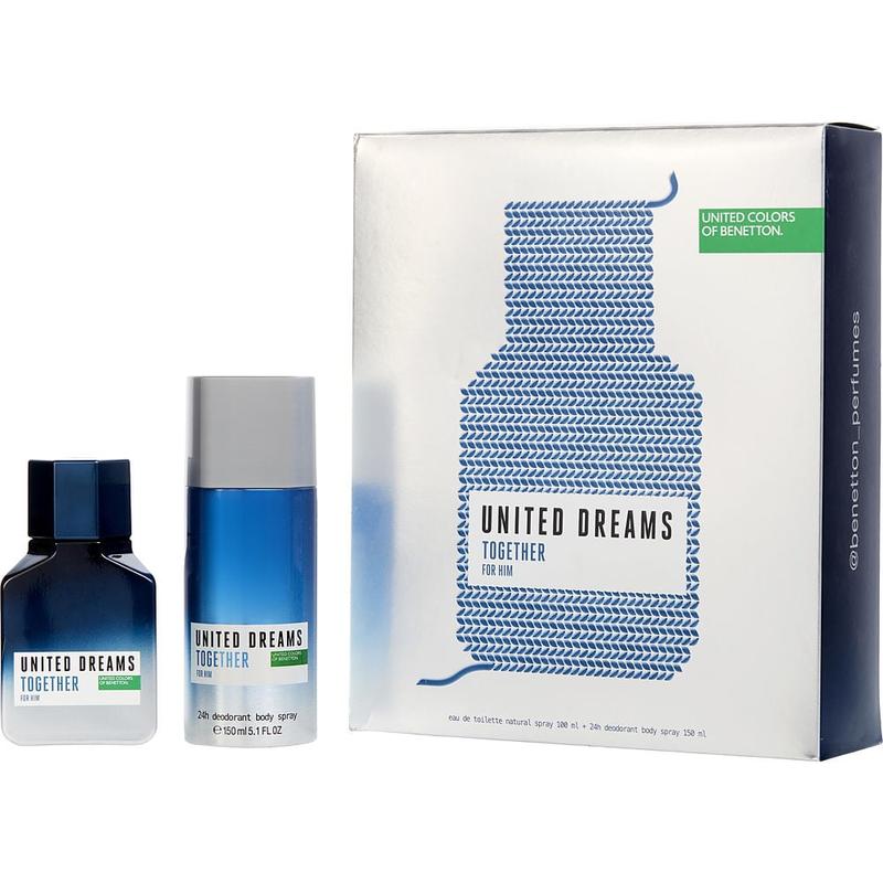 BENETTON UNITED DREAMS TOGETHER; SET-EDT SPRAY 3.3 OZ & DE - 图0