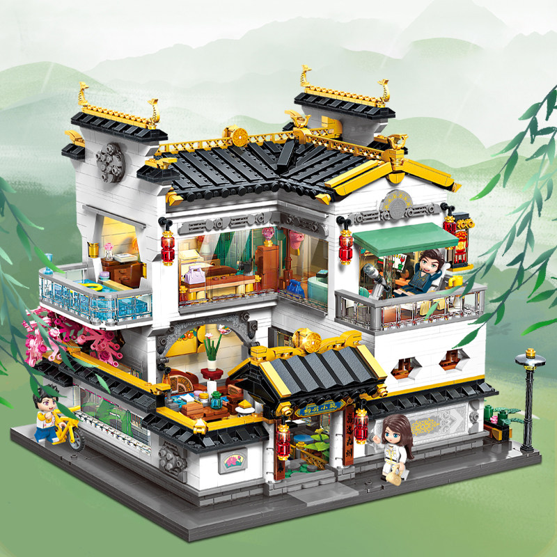 keeppley国玩系列栖云小筑拼装玩具 keeppley建构/拼插积木