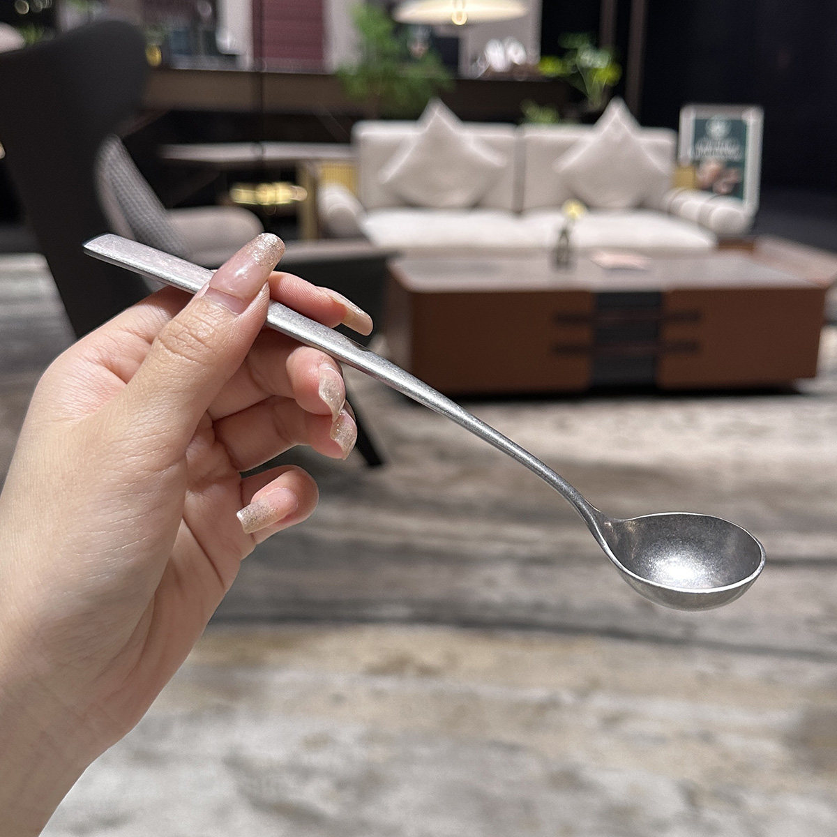 时光弧原版!小口喝汤 316不锈钢 圆汤勺子挖球勺咖啡搅拌勺蛋糕,淘宝优惠券,粉丝福利购,淘宝优惠卷