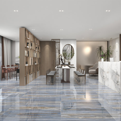 佛山奢石大板鱼肚白瓷砖600x1200全瓷客厅地板砖仿大理石60x120 - 图1