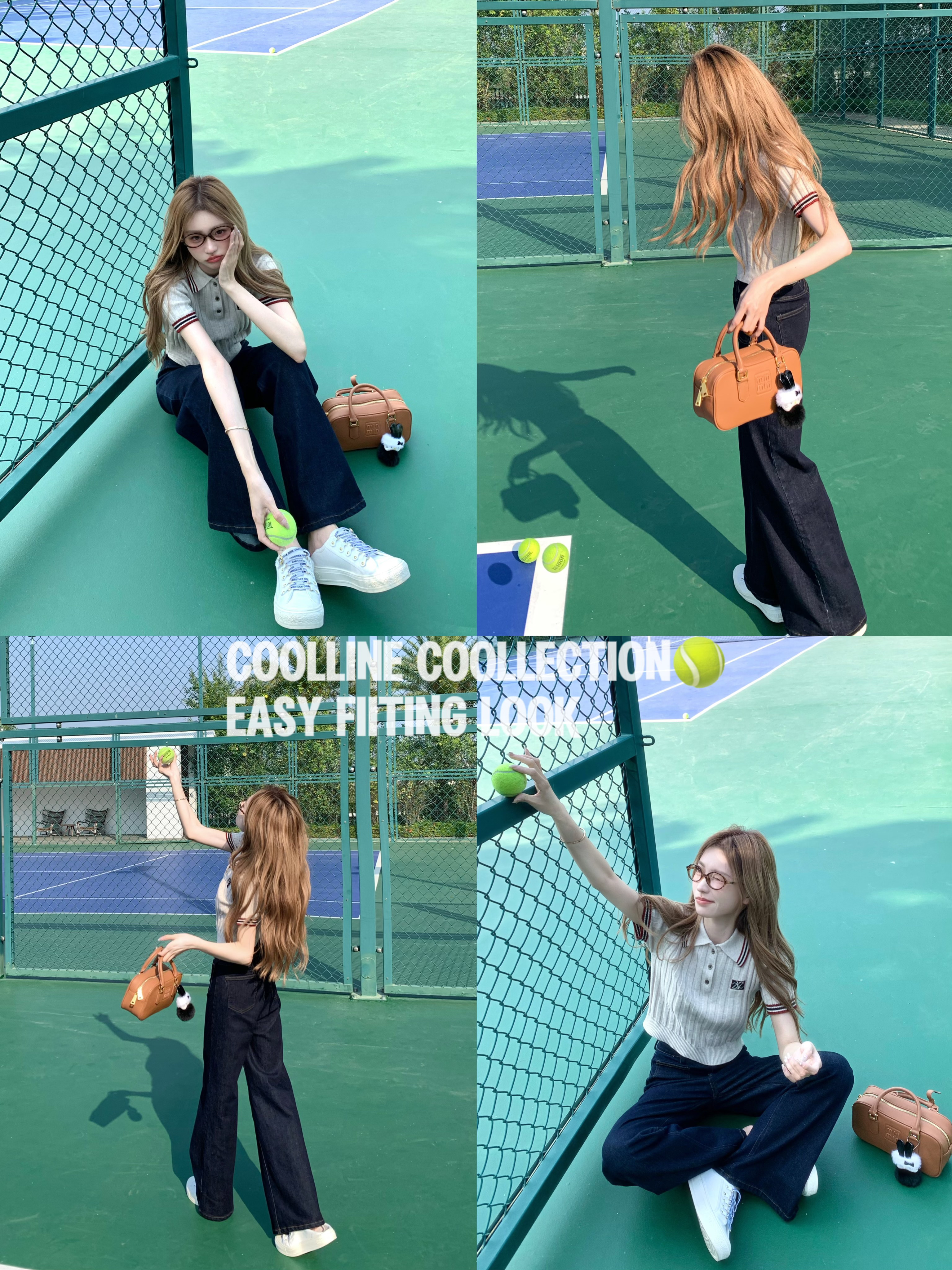 COOLLINE林子熙  easy fittingMiu 女孩常服挂针织小套装开衫春夏 - 图2