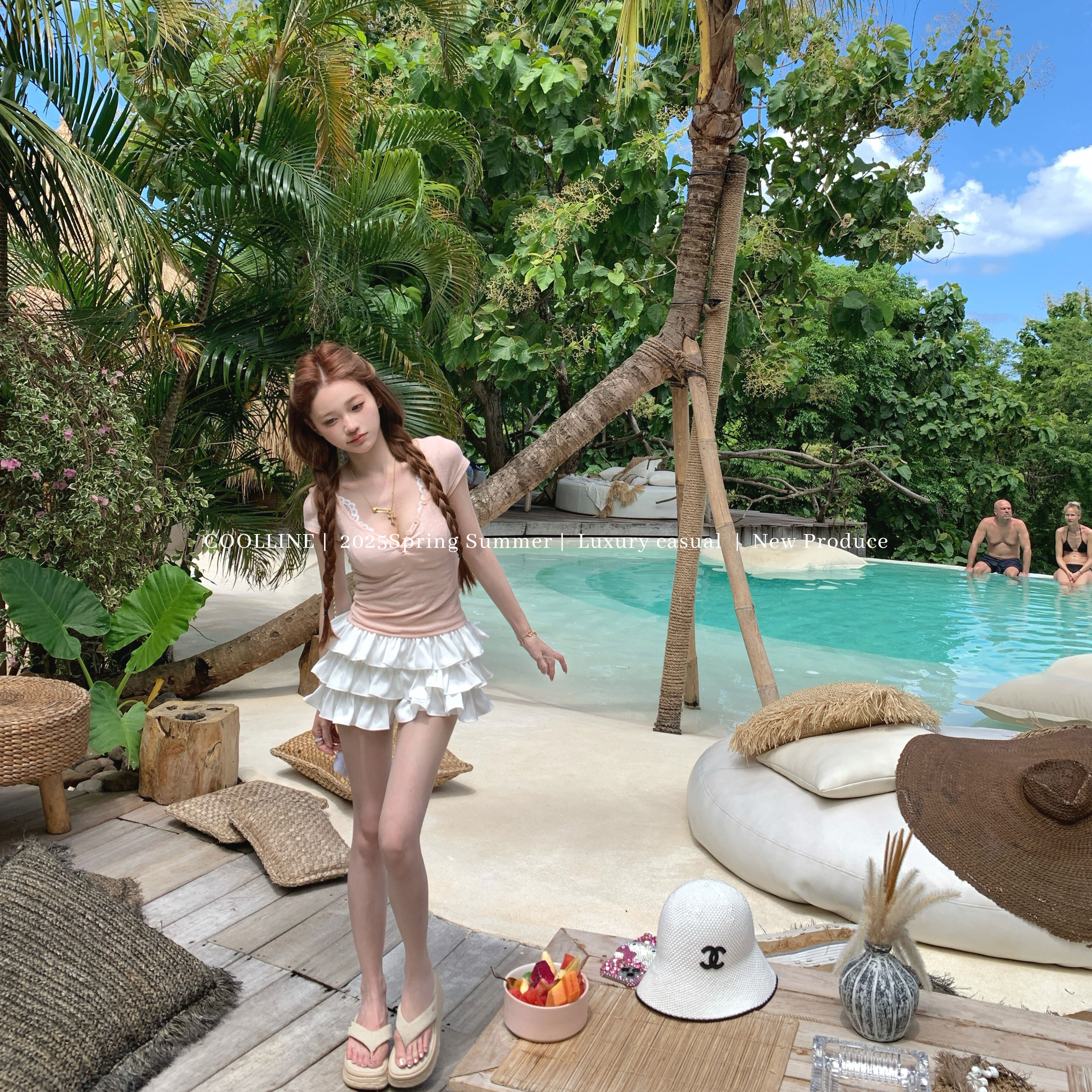 COOLLINE林子熙 香香软软 亲肤蕾丝美背花边小吊带纯欲气质上衣女 - 图2
