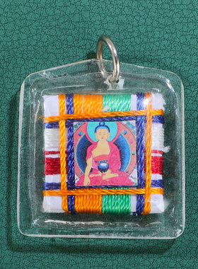 佛牌观音吊坠黄财神尼泊尔挂件密宗藏传民族四臂观音莲花生大士像