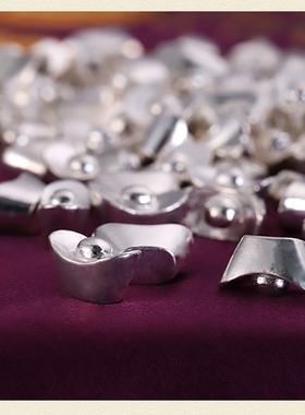 菩提树下S990纯银元宝家居饰品实心小银锭实心小元宝供曼扎盘摆件