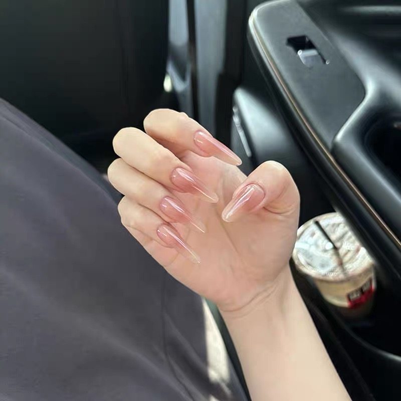 曼辞纯手工穿戴甲贴片腮红裸粉色美甲假指甲纯欲显白春夏假指甲贴,淘宝优惠券,粉丝福利购,淘宝优惠卷