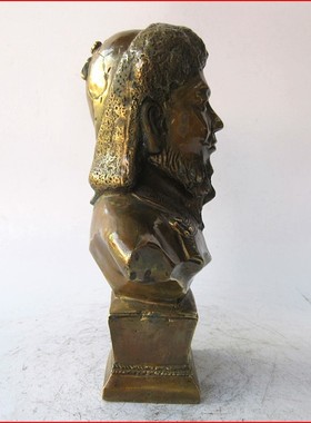 纯铜成吉思汗供奉半身像