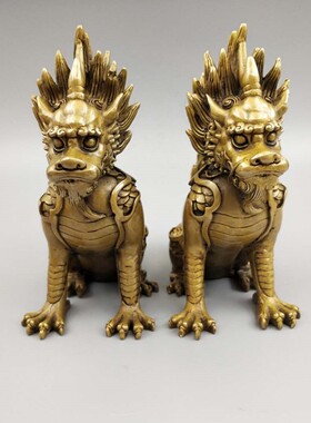 纯铜皮丘貔貅摆件工艺品摆设
