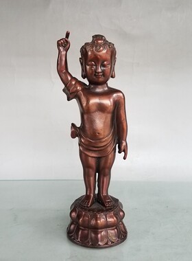 指天指地风水保平安释迦佛