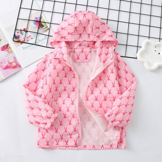 女童兔子防晒衣夏装外套薄款2023新款儿童透气中大童夏季防晒服潮