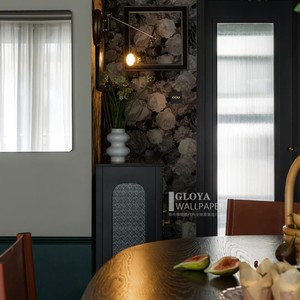 柔然荷兰进口图案墙轻奢复古大花背景墙壁纸客厅卧室酒店民宿壁画