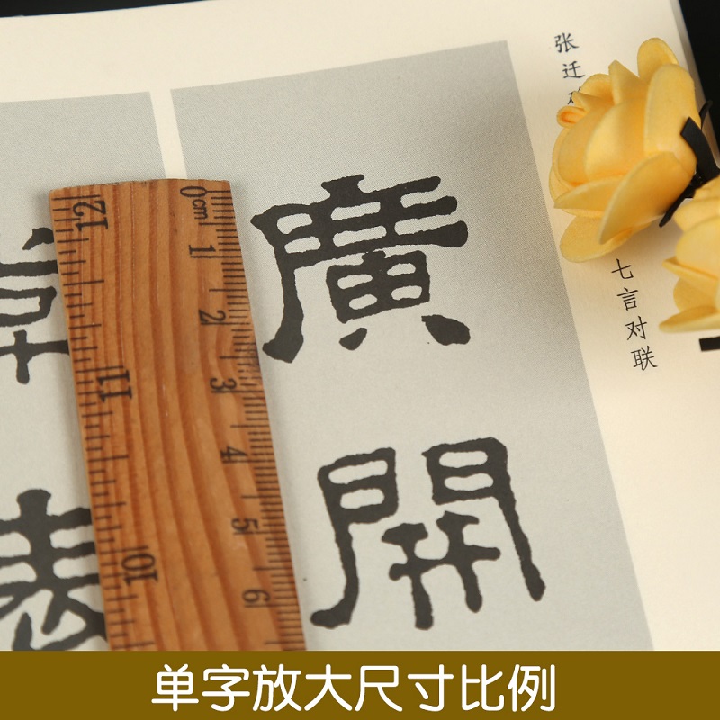 张迁碑集字对联 历代名碑名帖集字系列 汉隶碑帖隶书书法毛笔字帖 附简体旁注点评概述 安徽美术出版社 - 图0