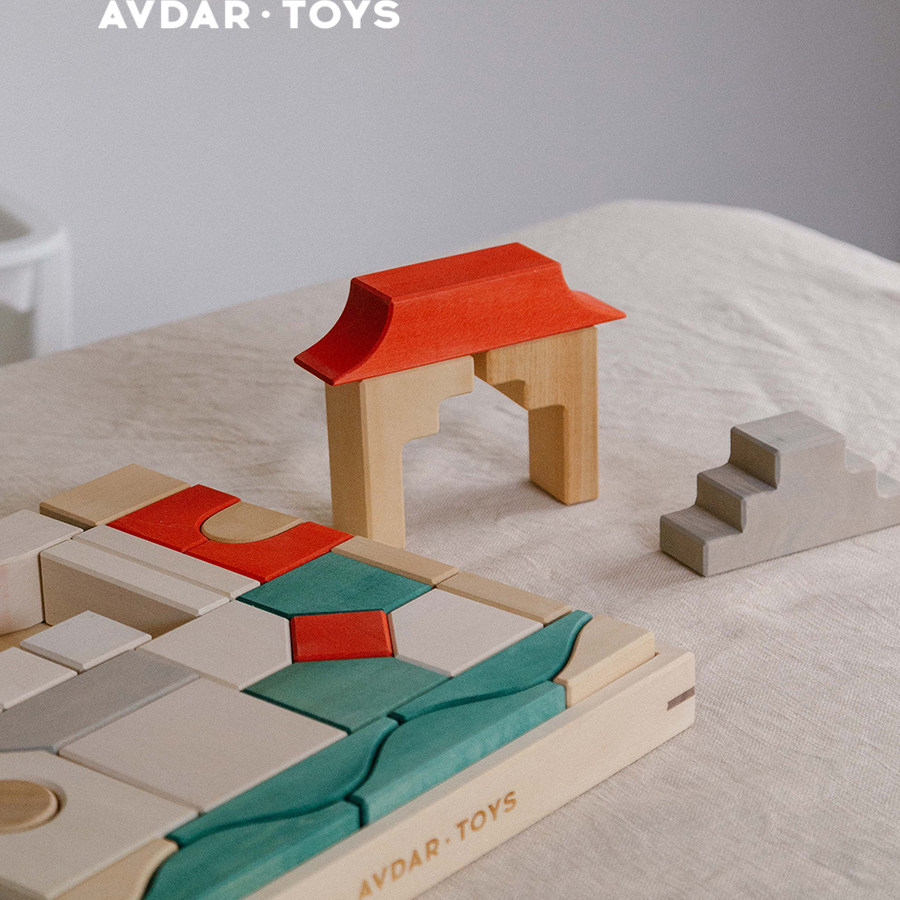 AVDAR 小建筑师系列博物馆积木进口椴木制大颗粒拼装玩具早教益智,淘宝优惠券,粉丝福利购,淘宝优惠卷
