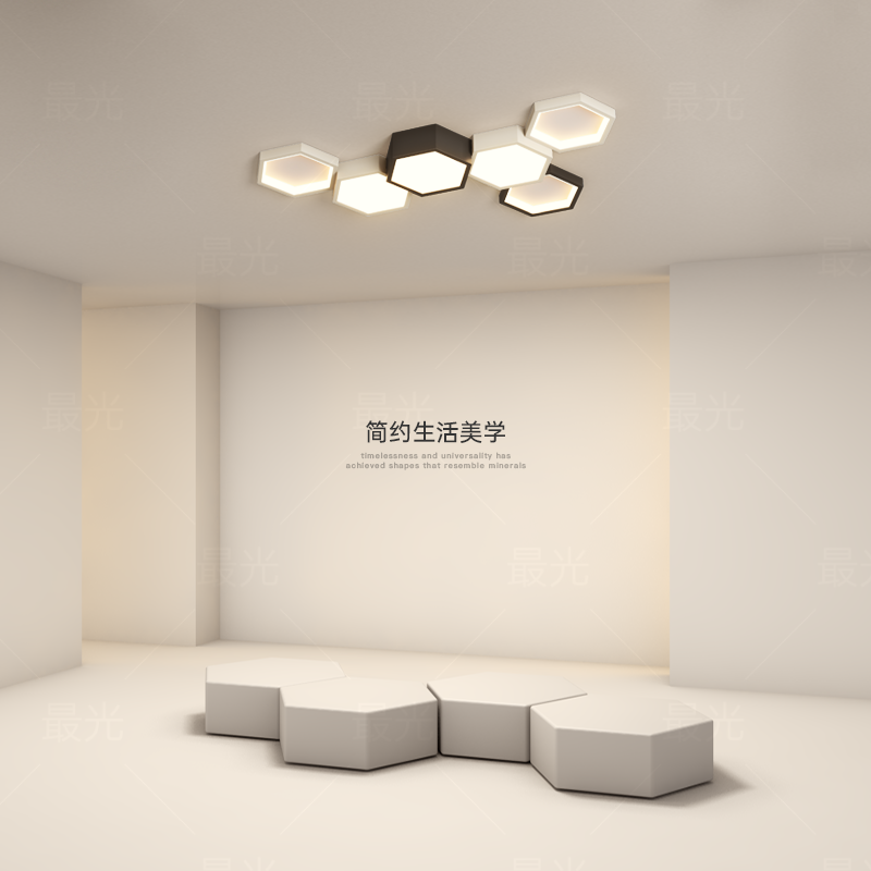 最光创意led吸顶灯现代简约卧室小客厅蜂巢餐厅房间2025新款灯具,淘宝优惠券,粉丝福利购,淘宝优惠卷