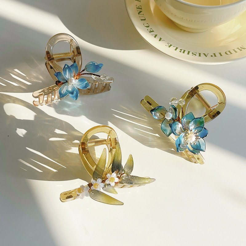 清新甜美花朵迷你抓夹森系超仙汉服旗袍发夹古风流苏半扎马尾头饰,淘宝优惠券,粉丝福利购,淘宝优惠卷