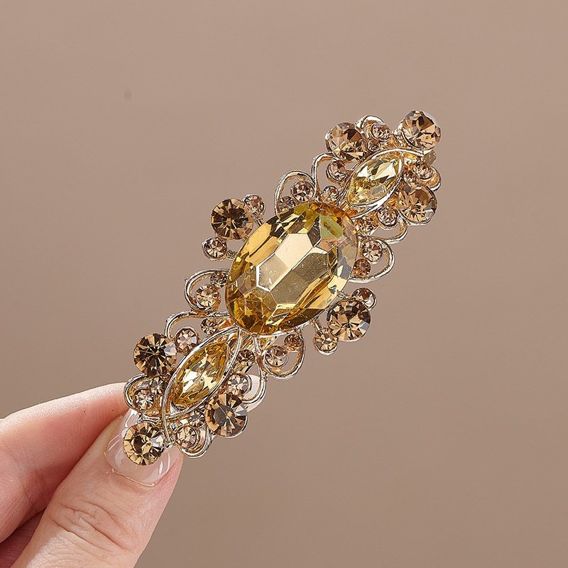 小香风洋气镶嵌水晶发夹少女超闪轻奢水钻顶夹韩版时尚气质头饰品,淘宝优惠券,粉丝福利购,淘宝优惠卷