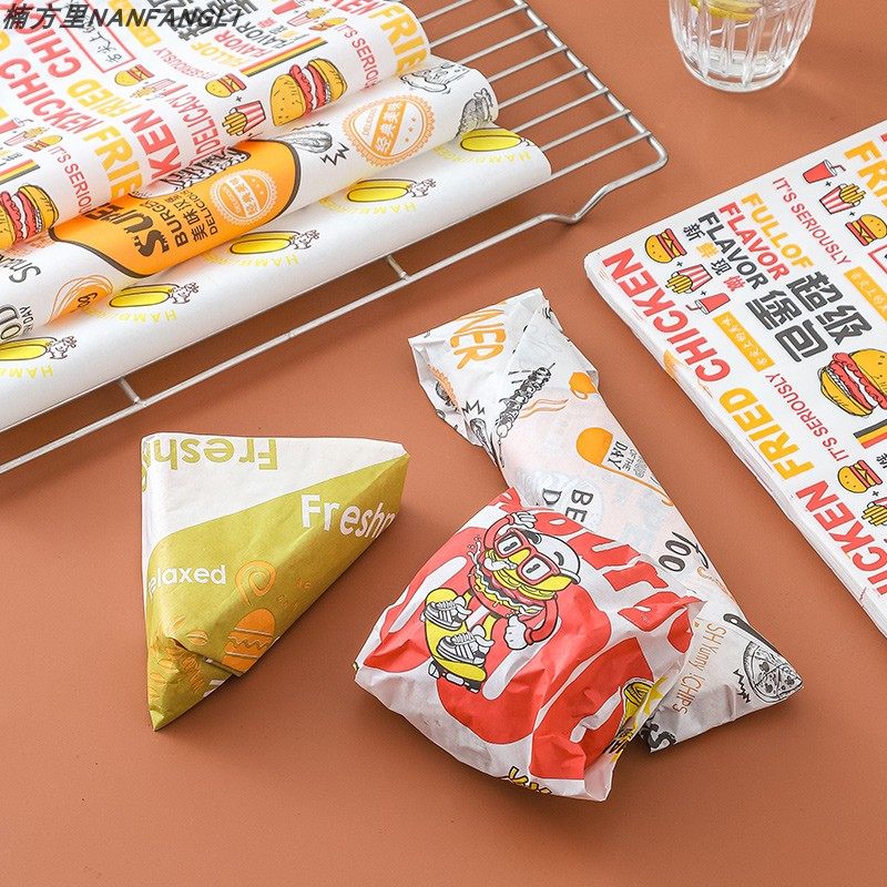 汉堡纸食品级防油纸薯条饼饭团三明治鸡肉卷包装纸餐垫纸淋膜油纸,淘宝优惠券,粉丝福利购,淘宝优惠卷