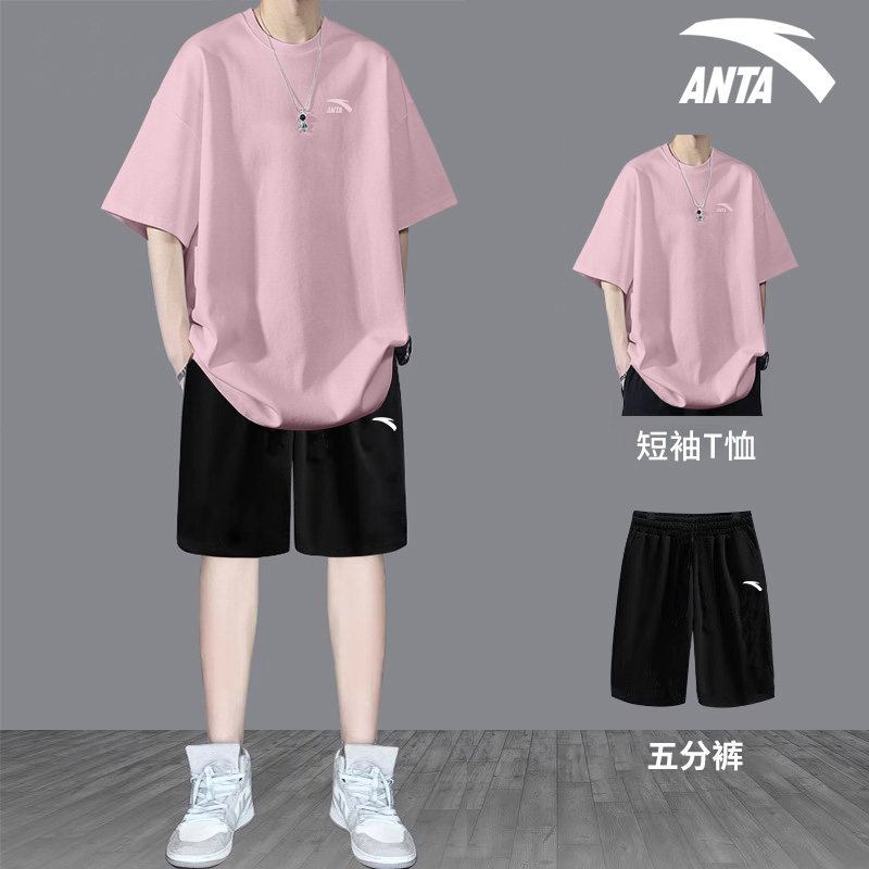 ANTA summer trend matching suit men's short-sleeved shorts