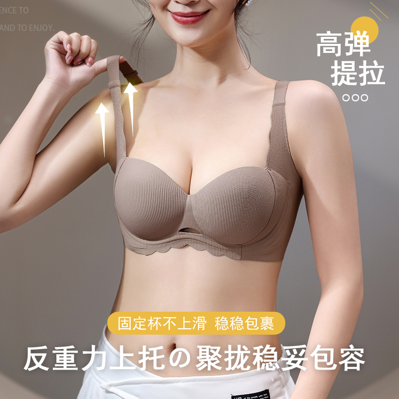 小胸内衣女防下垂收副乳聚拢显大性感纯欲无钢圈文胸2024新款爆款