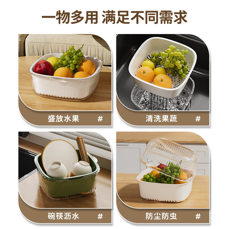 洗菜盆沥水篮厨房家用塑料水果盘客厅茶几水槽滤水菜篓淘洗菜篮子,淘宝优惠券,粉丝福利购,淘宝优惠卷