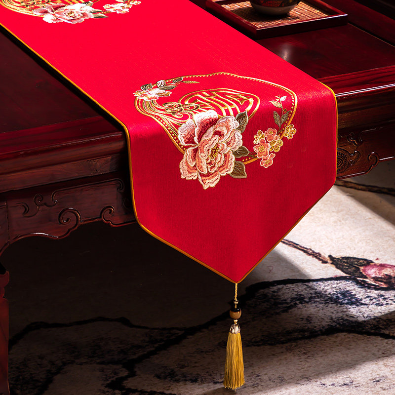 中式桌旗禅意轻奢餐桌茶几桌垫布茶席垫子茶台茶旗茶桌布长条定制,淘宝优惠券,粉丝福利购,淘宝优惠卷