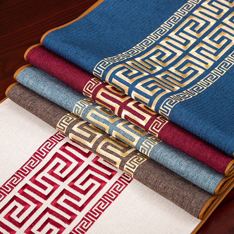 中式禅意桌旗高档轻奢茶桌垫布茶几盖布茶巾防水茶席茶台布艺长条,淘宝优惠券,粉丝福利购,淘宝优惠卷