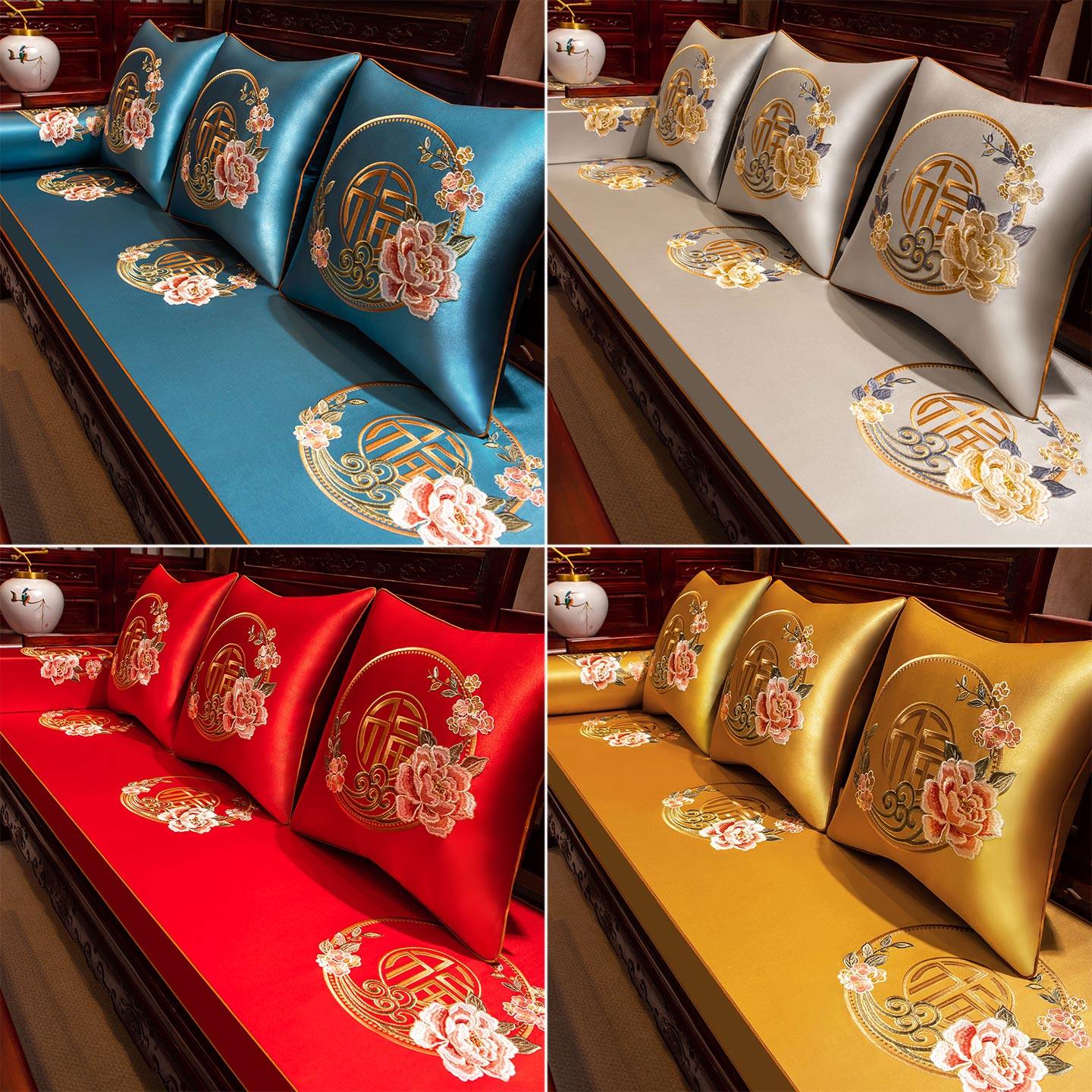 红木沙发坐垫实木沙发垫带靠背防滑高档罗汉床新中式垫子套罩定做,淘宝优惠券,粉丝福利购,淘宝优惠卷